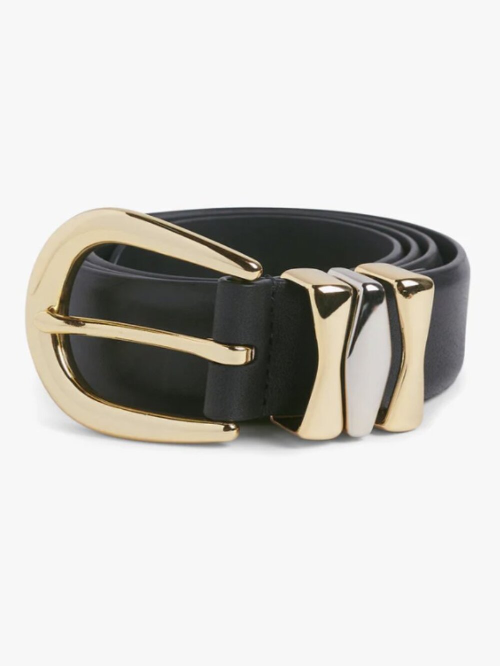 Favorite Daughter William Split Decision Leather Belt, Black, Size: L - Picture 3 of 4
